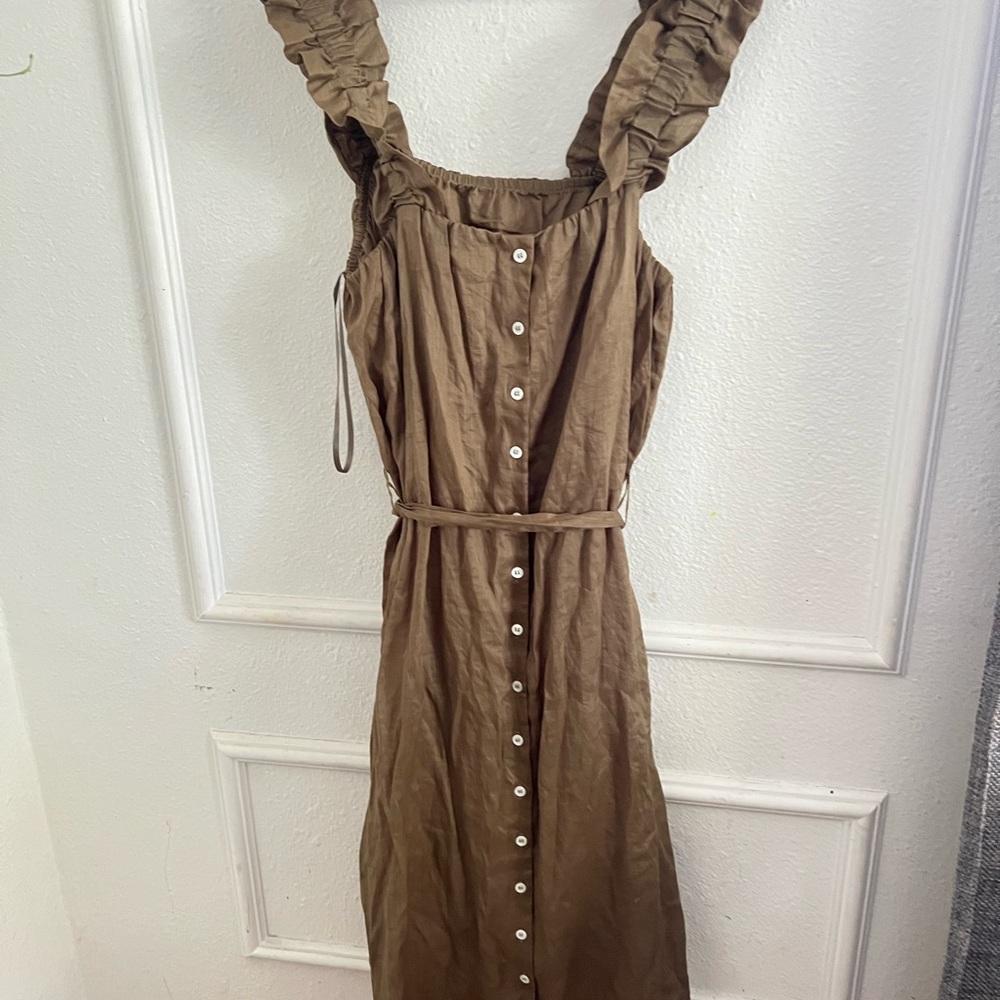 Frame Ruffle Strap Button Back Dress - Picture 2 of 4